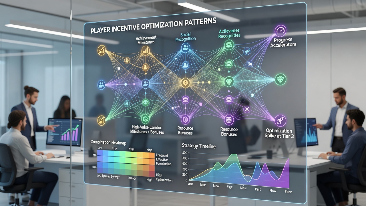 Data visualization showing player incentive combination patterns over time
