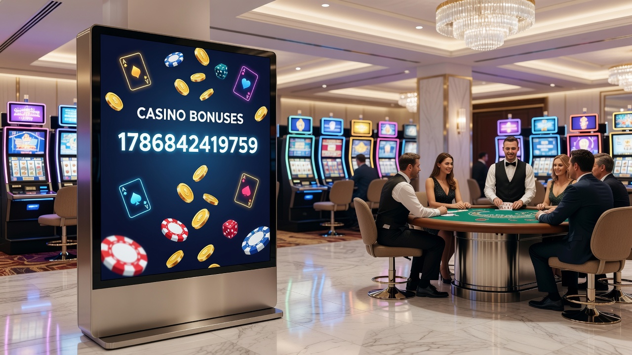 Player engaging with a mobile casino app showing active bonus balance and available promotions