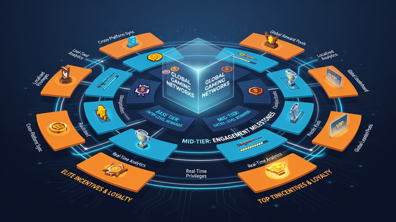 Analytics dashboard displaying tier distribution metrics in digital gaming reward systems