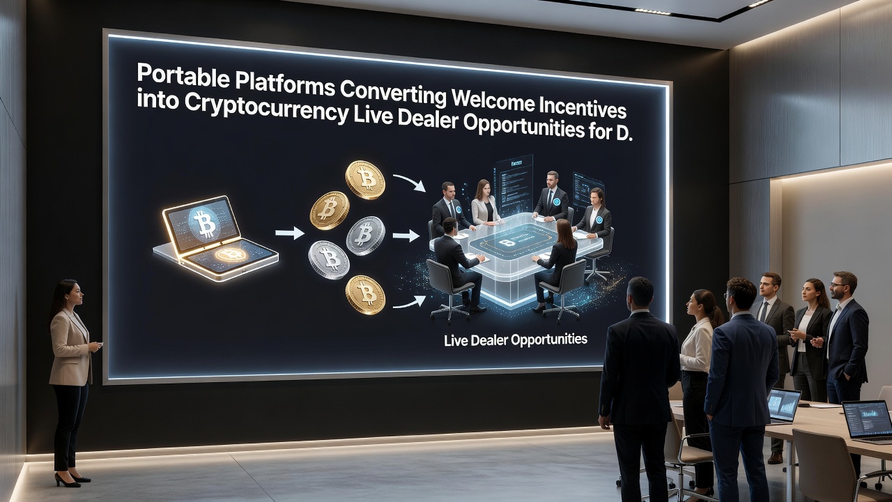 Cryptocurrency wallet integration screen on a portable device displaying live dealer roulette table and bonus balance conversion