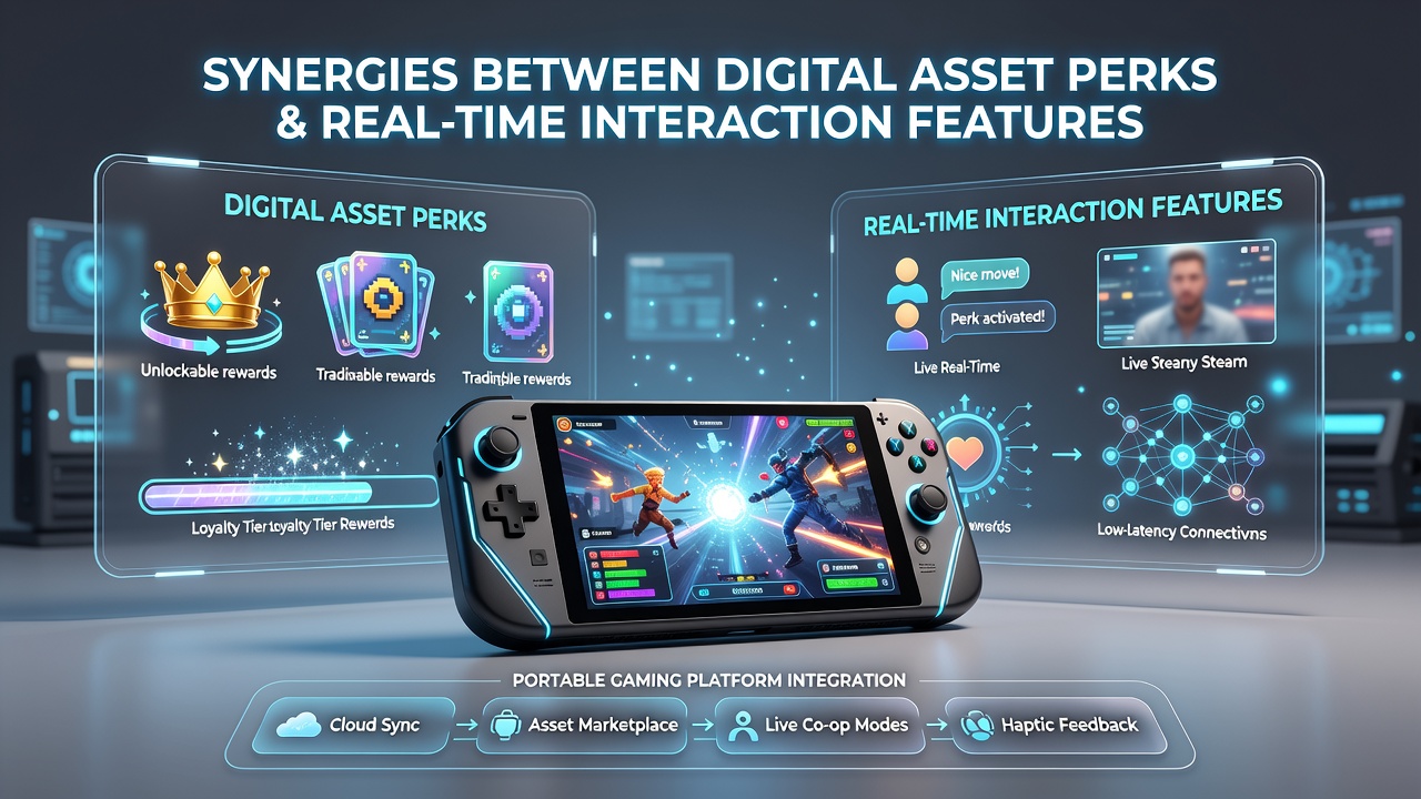 Close-up of portable gaming screen showing synchronized live chat overlay with digital token balance updates