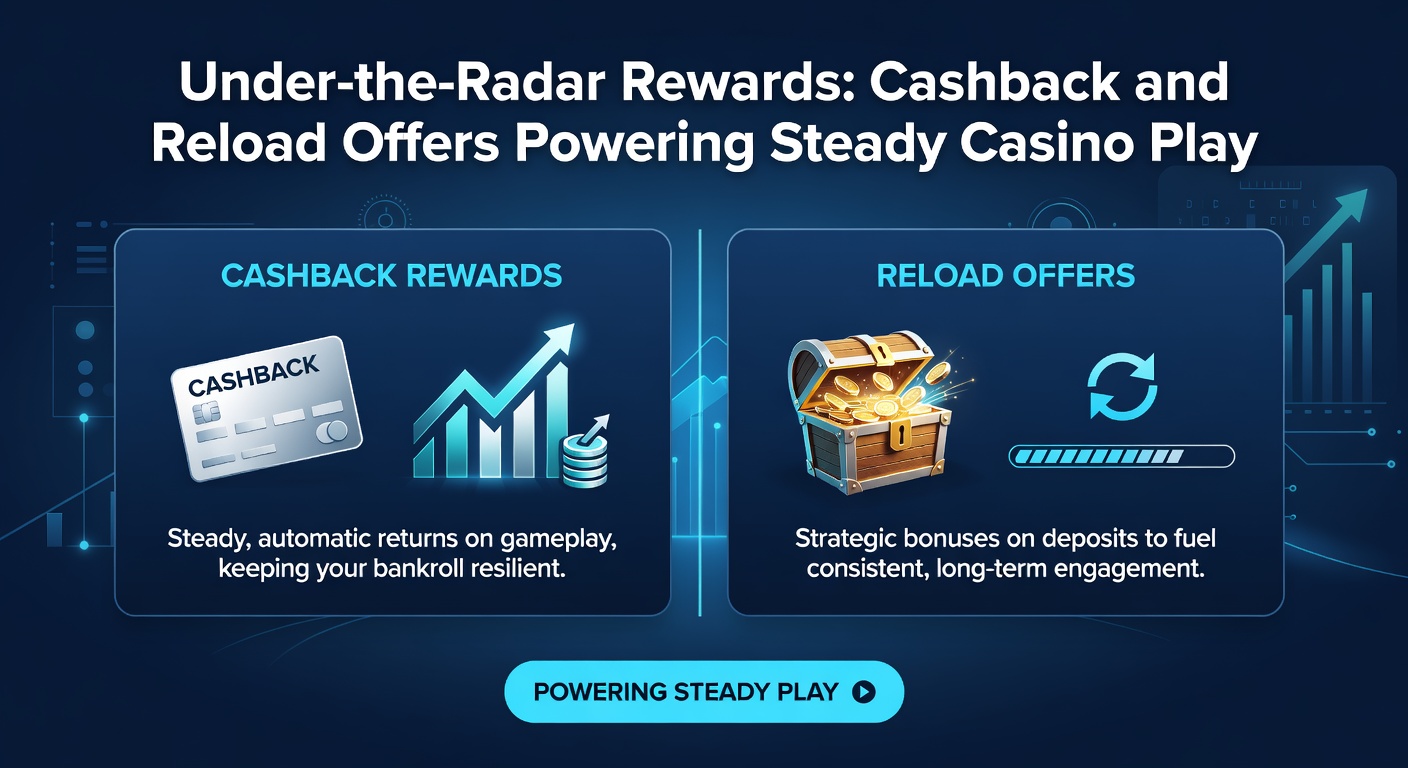 Stack of casino chips with glowing cashback icons overlay, symbolizing reload reward accumulation